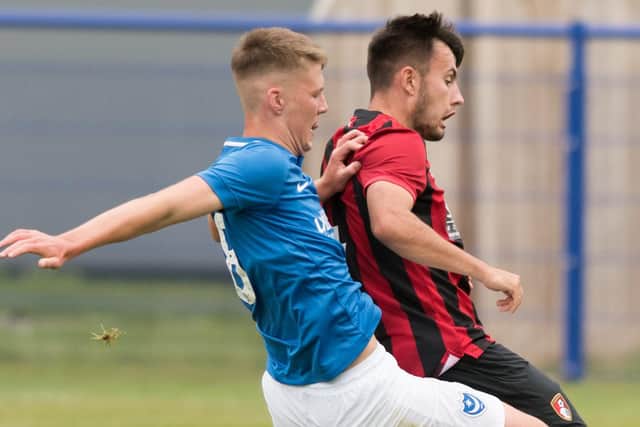 Gerard Storey in action for Pompey Academy. Picture: Duncan Shepherd