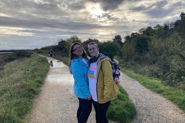 Clare Sully (right) with manager, Sammie Mayhead (left).