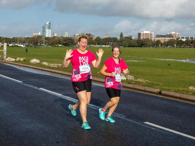Sundays' Race For Life was cancelled - but a few runners decided to go ahead anyway. Picture: Mike Cooter (311021)