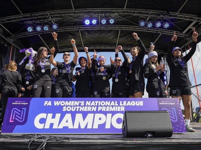 During the Portsmouth FC and Portsmouth Women Champions on the Common, celebrating Pompey’s double title triumphPicture Credit: Jason Brown +44 7545 760582