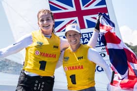 Eilidh McIntyre, left, and women's 470 sailing partner Hannah Mills will be reunited next week as they resume training for the Tokyo Olympics in 2021. Picture by Junichi Hirai/BULKHEAD magazine/470 Class