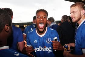 Jamal Lowe scored 29 goals in 119 outings for Pompey after arriving from Hampton & Richmond. Picture: Joe Pepler