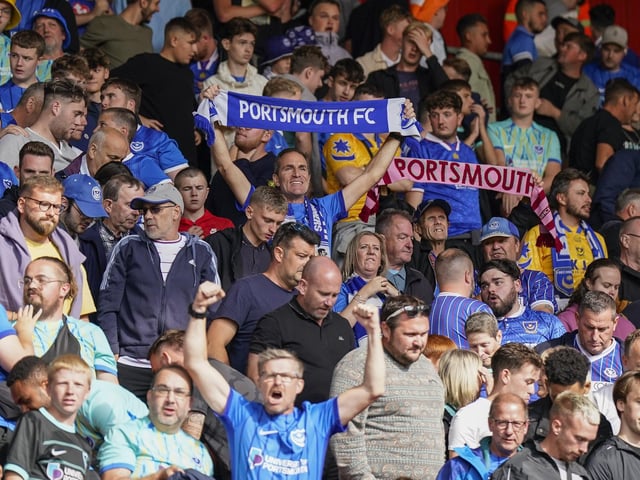 Loud and proud on the road with Pompey.