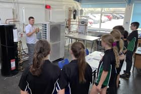 Brune Park students learn about heat pumps from engineers at SERT.