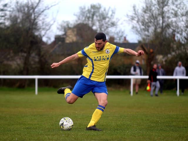 Brad Stone was on target at Broughton as Locks Heath advanced to the last eight of the Hampshire Premier League's supplementary cup.  Picture: Tom Phillips.
