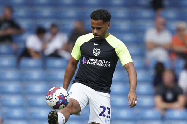 Pompey midfielder Louis Thompson had made five appearances for the Blues this season before breaking his leg against Bristol Rovers on August 20.
