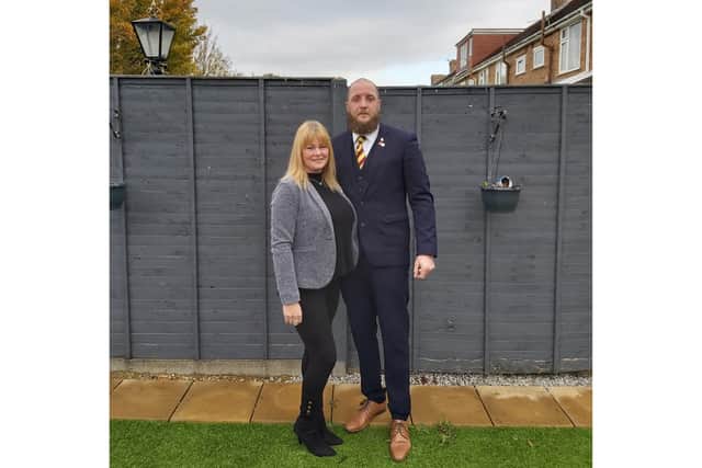 Jade and Jason Madigan have launched a fundraising campaign to renovate Shane Henry's garden to make it wheelchair friendly after he had to have his leg amputated above the knee.