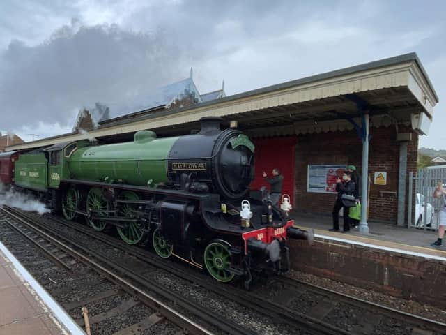 Mayflower steam train passing through Cosham. Picture: Mark Cox