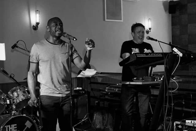 Soul duo Montage, consisting of Locks Heath friends Barry Poling and Bobby Anarfi, put on a charity livestream gig to raise funds for The Care Workers Charity and will be holding a second charity stream on Saturday. Pictured: Montage performing since they reformed in 2019
