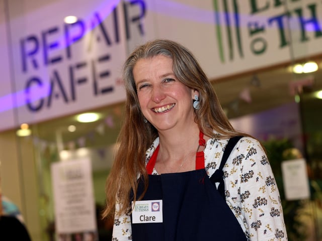 Portsmouth's first 'library of things' will open in the Cascades Shopping Centre this weekend (May 13). Run by the repair cafe, the facility will allow people to borrow tools and appliances rather than owning them.
Pictured is Clare Seek the organiser.
Picture: Sam Stephenson.