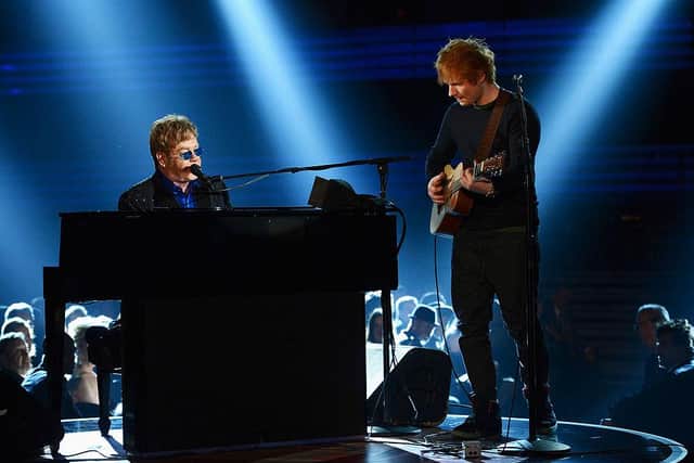 Musicians Elton John and Ed Sheeran will release the festive tune this week.