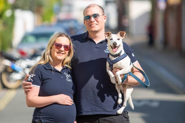 Mike and Sara Woods from Solent Sky Services. Picture: Jan Pavelka, Solent Sky Services.
