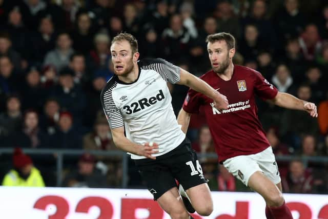 Former Pompey defender Matt Clarke is currently on loan at Derby Picture: Pete Norton/Getty Images