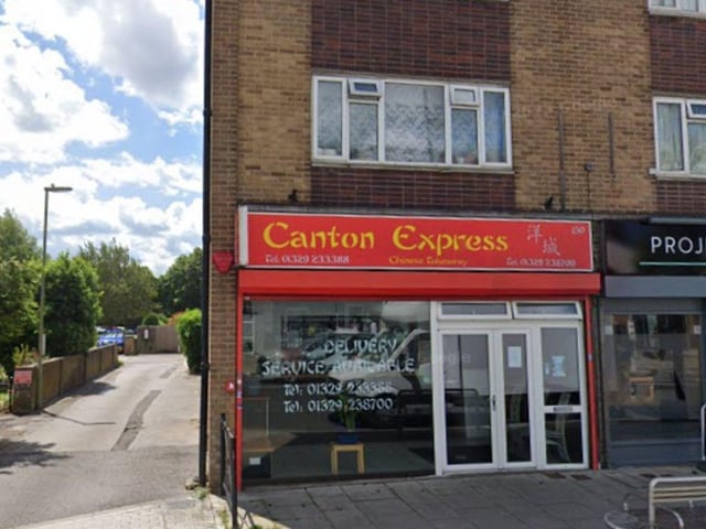 Canton Express, a takeaway at 150 West Street, Fareham was given a score of one on February 29.