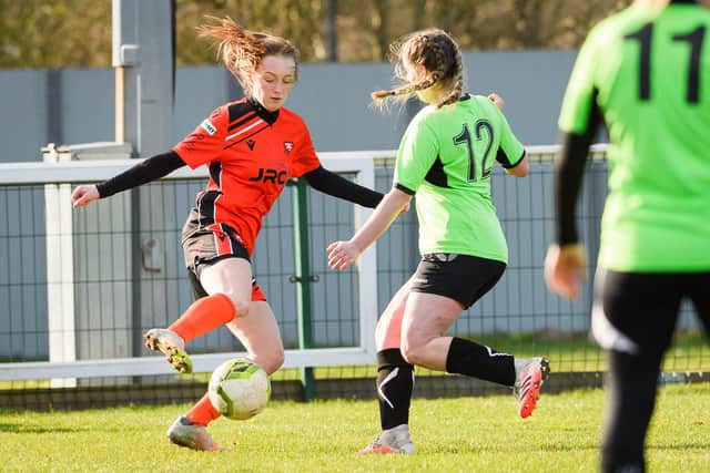 AFC Portchester (orange) v Bedhampton
Picture: Keith Woodland (060321-777)