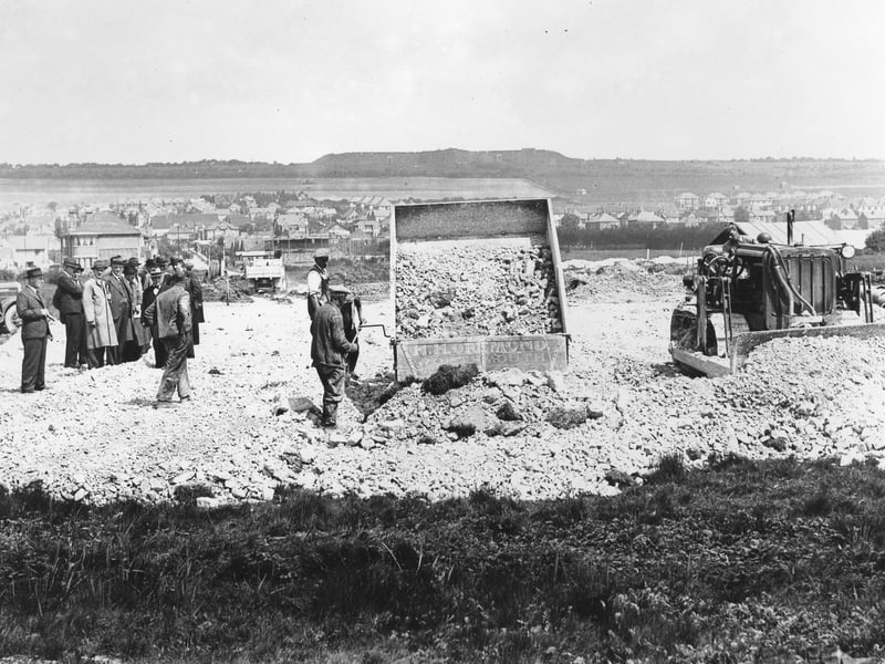 An area of construction on Eastern Road in 1938. The News PP5281