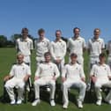 Hambledon, still 100 per cent at the top of the Southern Premier League Division 3 table. Back (from left): Ben Harding, Chris Pratt, Henry Glanfield, Dan McGovern, Will Hardman, Shahryar Khan. Front: George Marshall, George Harding, Spencer Le-Clercq, Jonty Oliver, Mark Butcher. Picture: Mike Vimpany