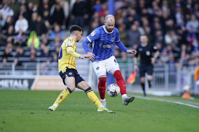 Sustained a knee injury in the second half of the Fratton Park clash with Oxford United on March 2. Despite managing to complete the match, he has been ruled out for a month, which takes him up to the start of April. Picture: Jason Brown/ProSportsImages