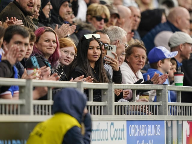 Pompey fans played a big role in carrying their team to a massive three points in their Championship survival battle against Blackburn Rovers.