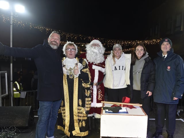 Christmas lights in High Street, Cosham, were switched on during the evening of Friday, November 22, 2024.Picture: Sarah Standing (221124-6438)