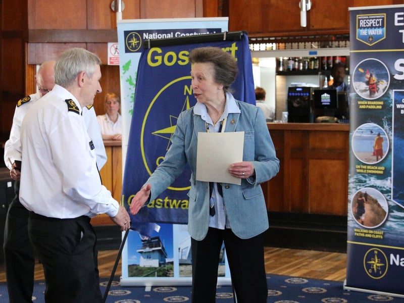 Five years service award for Len King, watchkeeper and station maintenance manager. Credit Bev Livermore