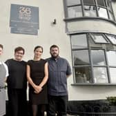 36 On The Quay in South Street, Emsworth. 

Pictured is: (l-r) Dara Ryan, sous chef, Karolina Sobierajska, restaurant manager and owners Martyna and Gary Pearce.

Picture: Sarah Standing (101023-9183)