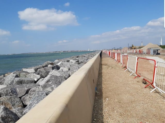 The new promenade area is taking shape