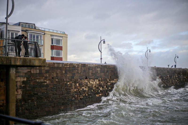 The waves in Old Portsmouth.