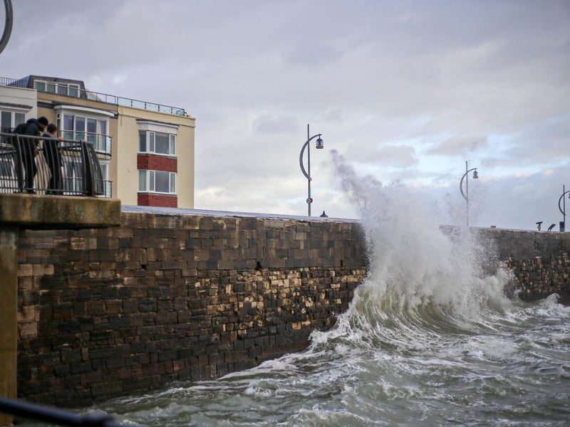 The waves in Old Portsmouth.
