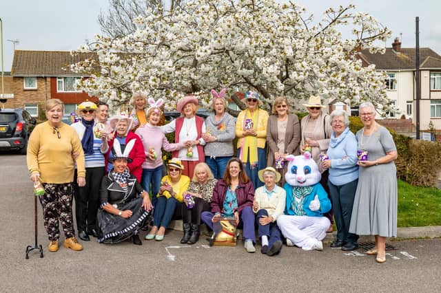 Debi Snowdon (60), winner of the Easter Egg Hunt held at Bedhampton Community Centre. Picture: Mike Cooter (05042023)