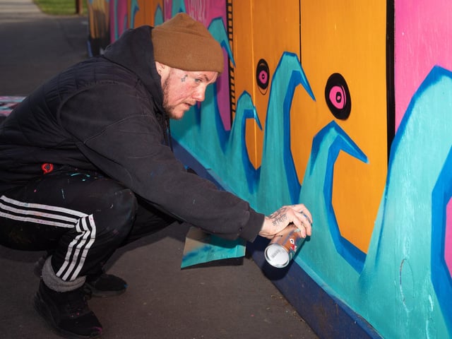 Mr Samo at work. Picture: Keith Woodland (260221-22)
