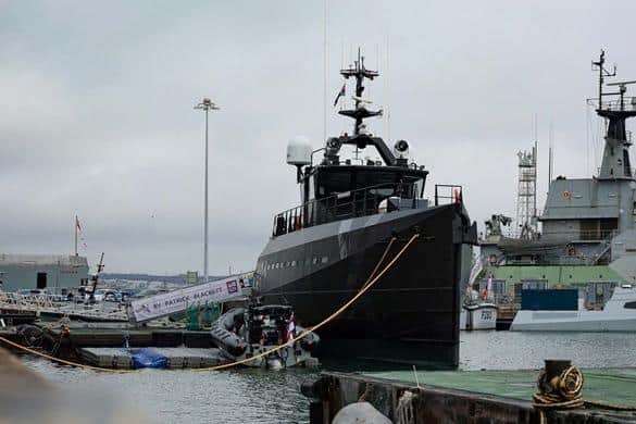 Patrick Blackett left Portsmouth Naval Base to undergo sea acceptance trials