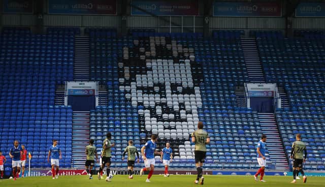 All but a handful of Pompey home games in the past 12 months have been played without supporters present at Fratton Park. Picture: PinPep Media / Joe Pepler