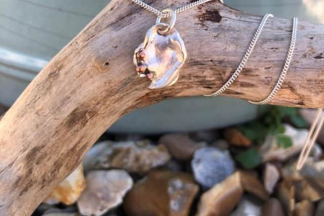 One of the many items for sale on BuyIndie - a handmade recycled necklace by Gill Rose.