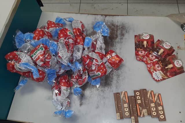 A mound of Christmas turkeys were seized by police after being stolen from Solent Retail Park. A man has been arrested for shoplifting. Picture: Havant Police.