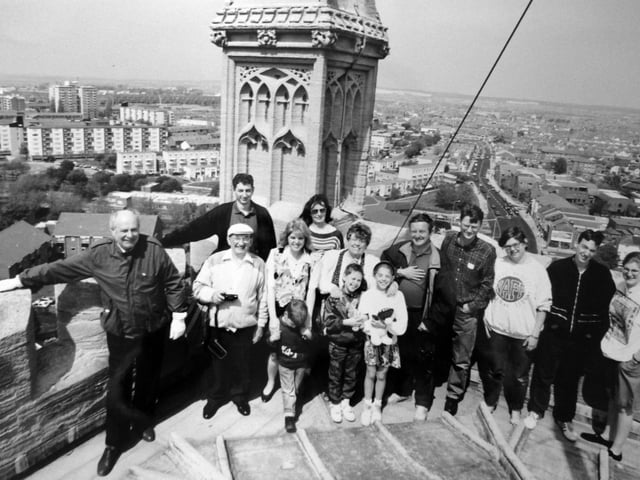 Roof with a view. St Mary's Fair 3rd May 1994
