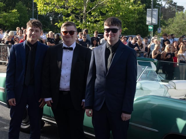 Pupils arriving at the Prom