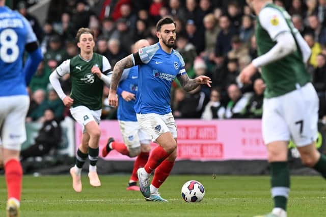 John Mousinho insists Pompey are 'managing' Marlon Pack's knee injury complaint ahead of Saturday's trip to Lincoln. Picture: Graham Hunt/ProSportsImages