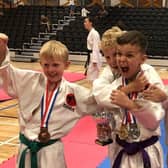 From left - Sonny Smith, Oliver Greenwood, Harry Knight and Elliott Perrin all medalled at the Southern Regional Championships in Reading.