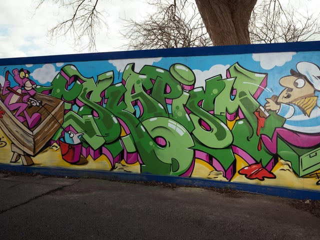Colourful artwork which was produced at the weekend. Picture: Keith Woodland (260221-27)