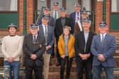 If the cap fits ... James Midgley, David Whittle, Don Williams, Chris Pickett, Brian Purdy, Val Lewis, David Faulkner, Calum Giles, Sean Rowlands and Rob Hill with their GB international caps. Picture: Keith Woodland