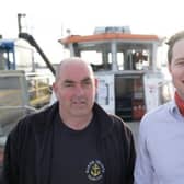 Hayling Ferry captain Colin Hill, left, and film-maker James  Dunlop