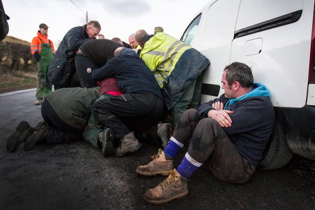 Robin Laing exhausted from the battling at Hobkirk. Photo: Bill McBurnie.