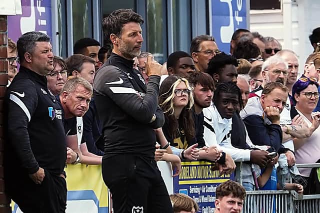 Danny Cowley is keen to keep the identity of a current Pompey triallist a mystery.   Picture: Barry Zee
