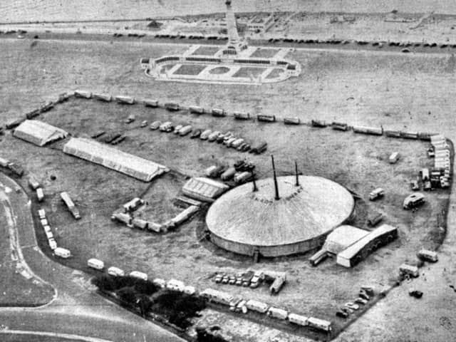 Billy Smarts circus  taking over Southsea Common in the summer of 1958.