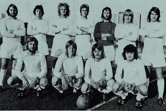 Gosport Borough, Hampshire League. Back (from left) D Pitt, R Wilson, A Mahoney, M Winning, A Milne,  D Stanley, C Pascoe. Front:  M Brice, S Boswell, R Stanley, J Hawes