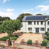 The listing says: "Solar panels provide the bulk of electricity needed especially during late spring to Autumn and the production also receives an income of approx £600 per year as part of the “Feed-in In Tariff” and is not affected by how much of the solar produced power is actually consumed by the house."