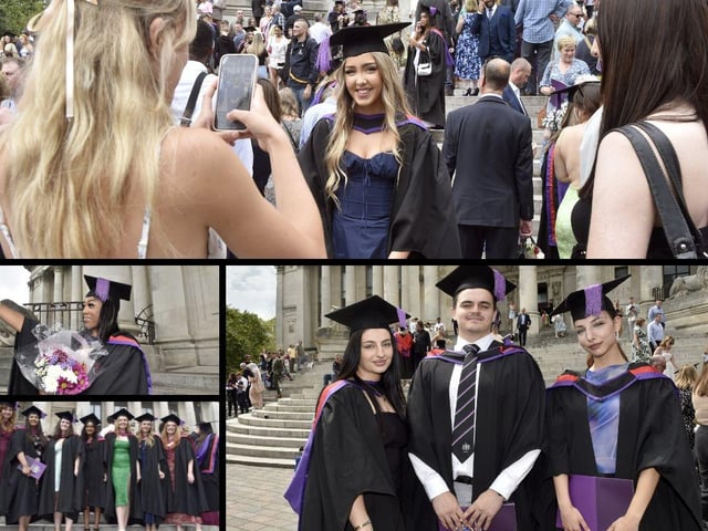 Delighted students graduated at Portsmouth Guildhall