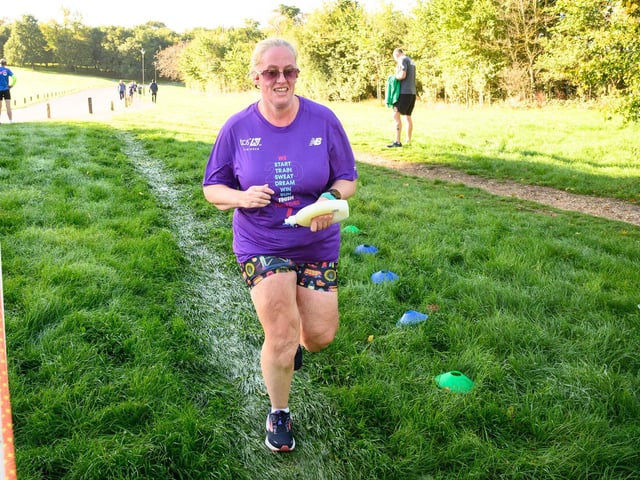 Vicki Roe-Shawyer completes her parkrun a week after finishing her first London Marathon. Picture: Keith Woodland