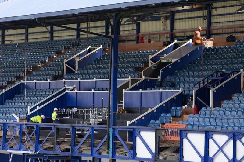 Work took place in the press box and directors' box in the South Stand in 2022.